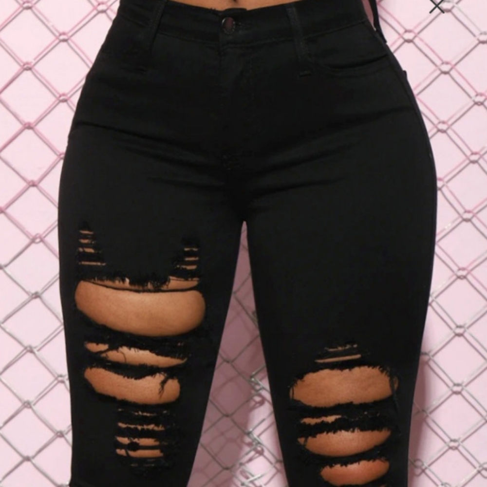 Distressed jeans